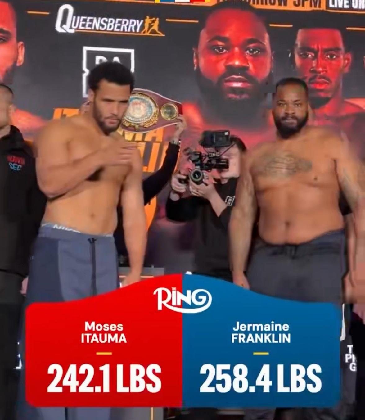 伊陶马VS富兰克林：WBO国际拳王赛，今天称重，明天开打，值得期待！

伊陶马（