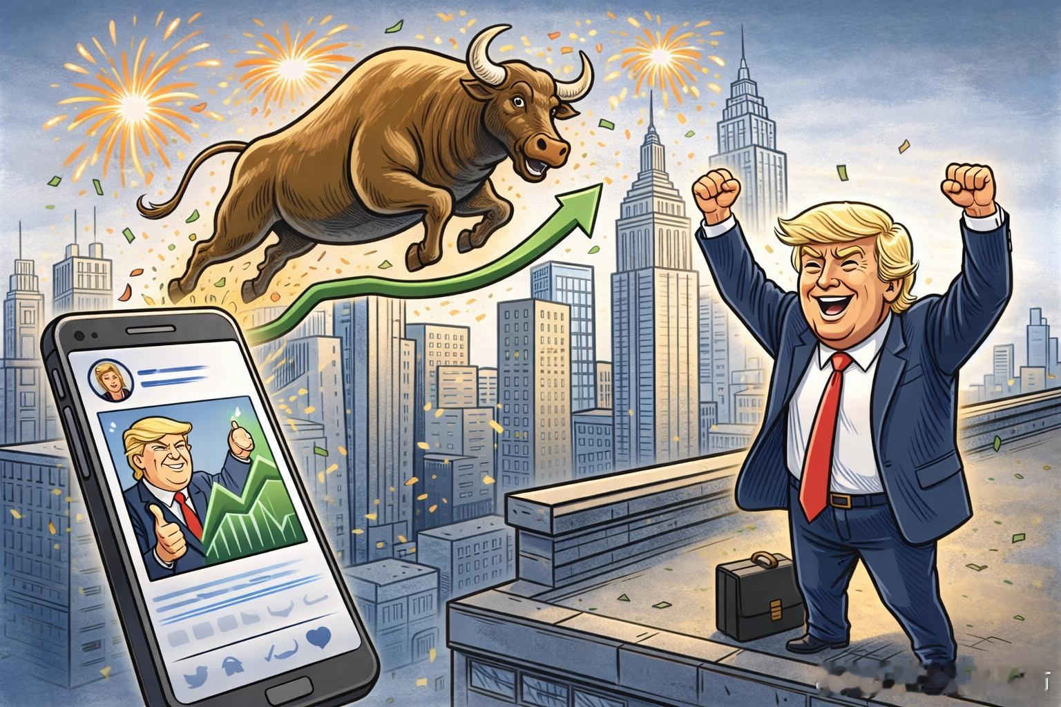 特朗普称道指将破10万点道指站上5万点：一场由情绪反转点燃的信心大阳线，以及特朗