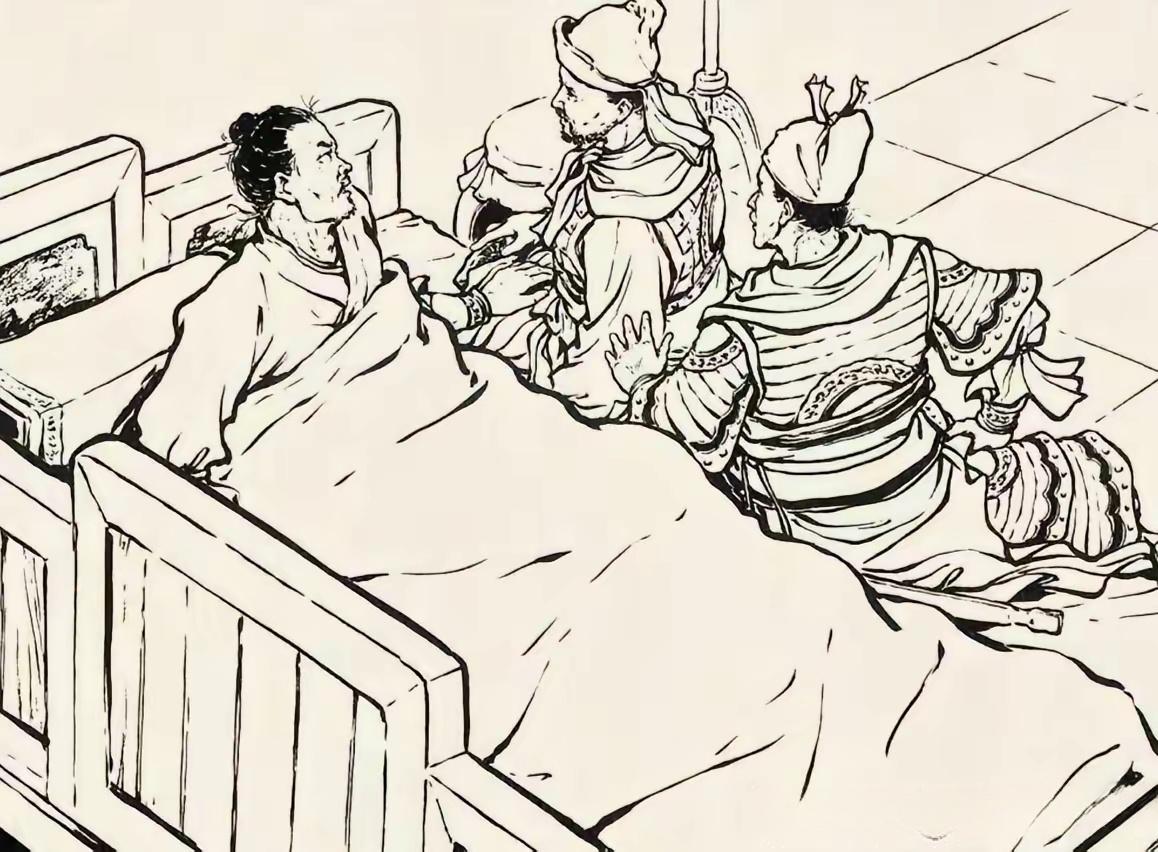 “我可以，我能行。”此图中一员战将躺在床上，面对前来看望他的袍泽，强撑...
