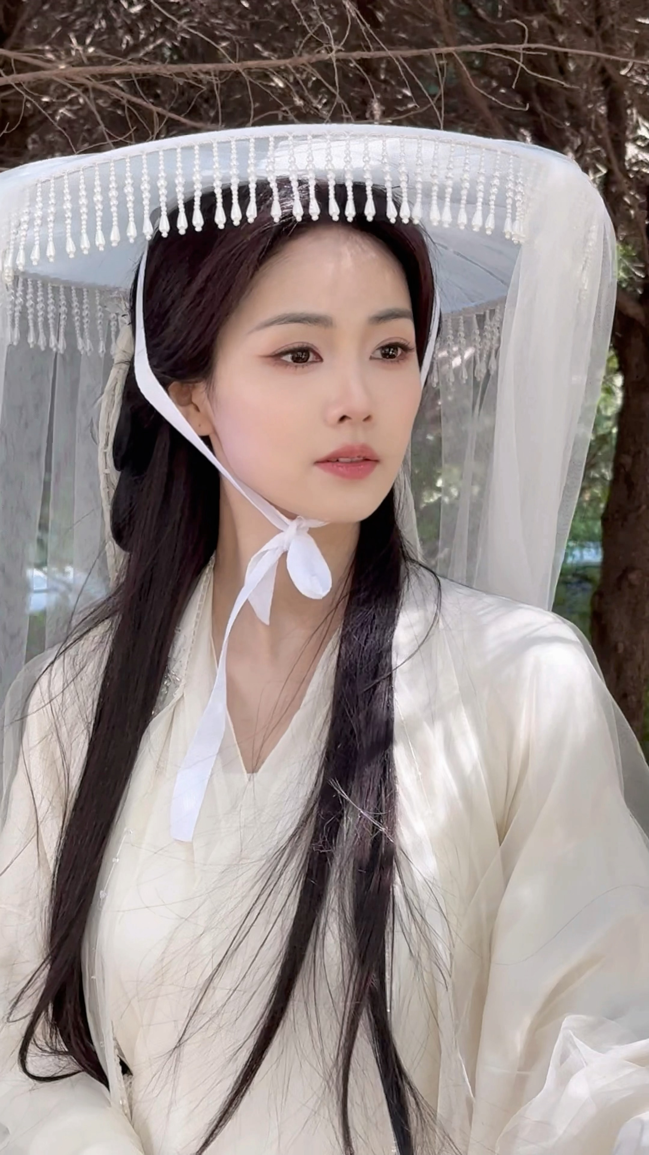 给鹿鹿化的清冷古风妆✨白鹿清冷古风城市巡游记美力618 💄杨单 ​​​