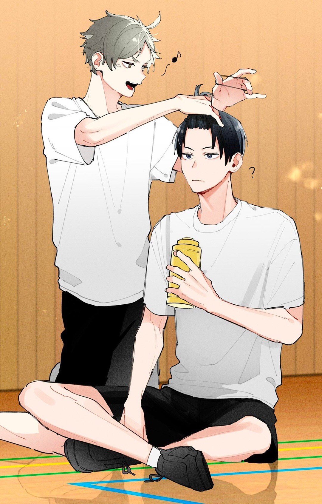 排球少年给小蓝莓绑个小啾啾影山飞雄  画师X：mk_yn29 