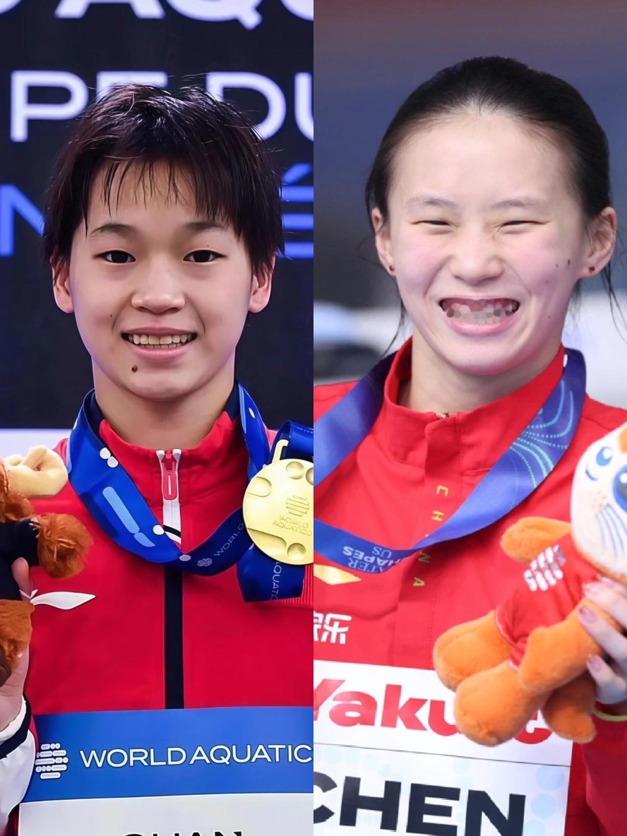 陈芋汐成绩比全红婵好，

她获得的冠军数量，

比全红婵多了11个。

巴黎奥运