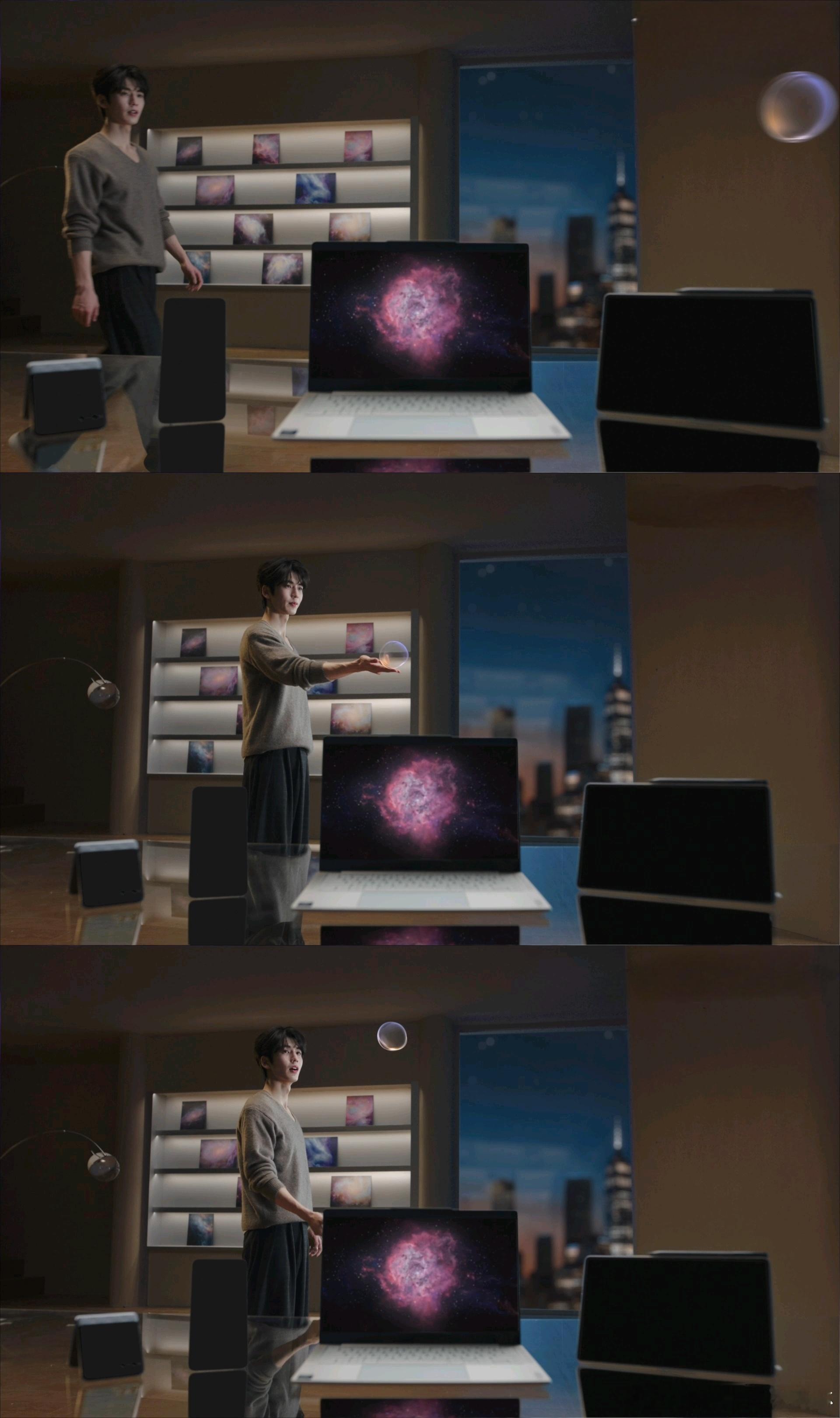 想看张凌赫演天文系学长张凌赫懂你AI你   居家穿搭+研究玫瑰星云，浪漫值拉满了