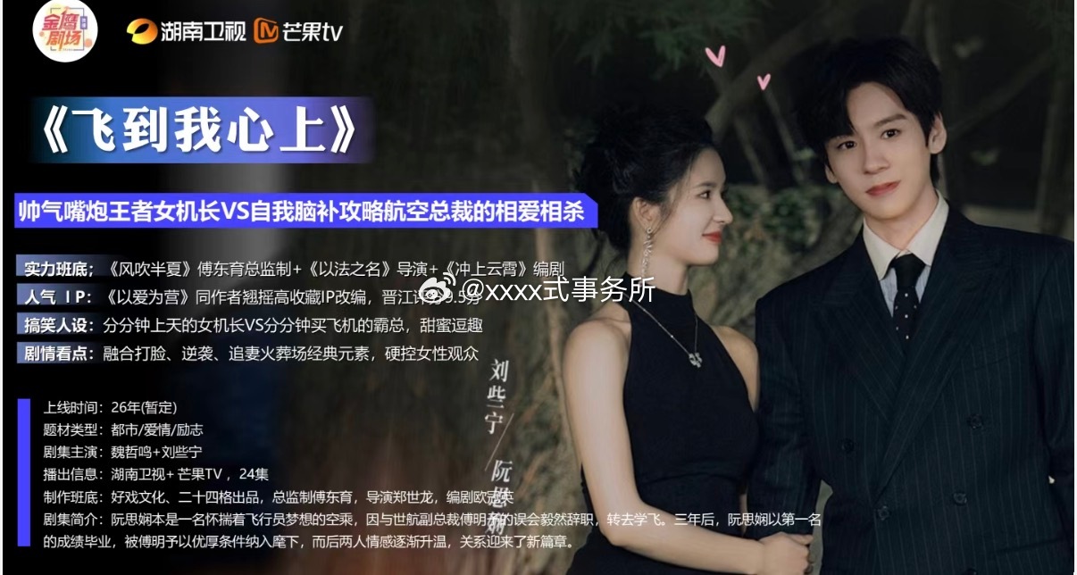 芒果剧集🥭《飞到我心上》（帅气嘴炮王者女机长VS自我脑补攻略航空总裁的相爱相杀