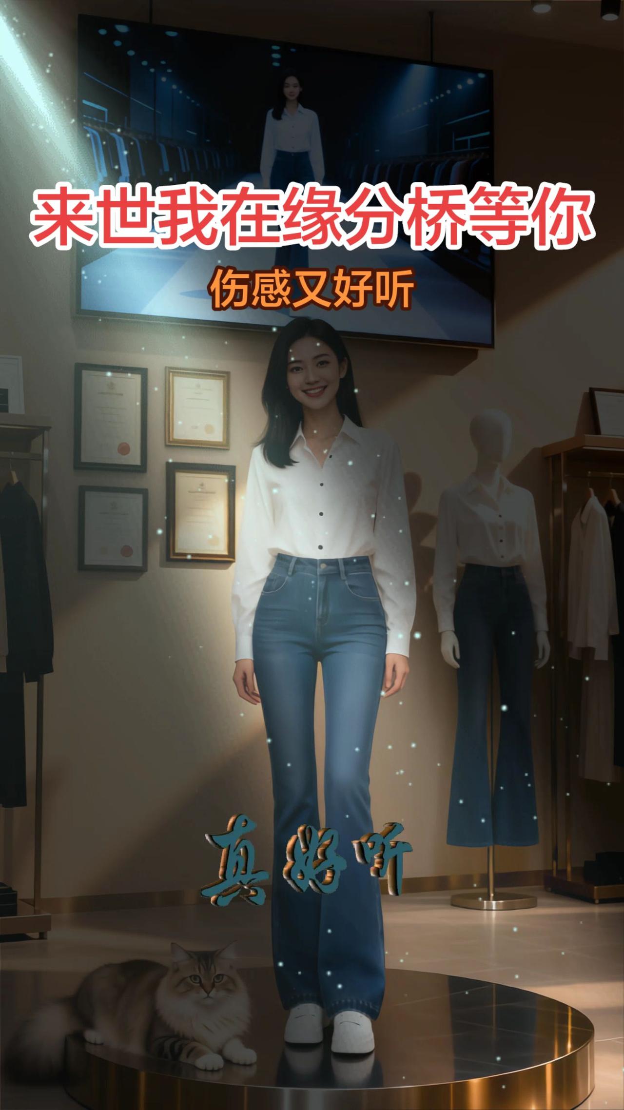 《来世我在缘分桥等你》牛仔裤 每日分享 穿搭 女装穿搭