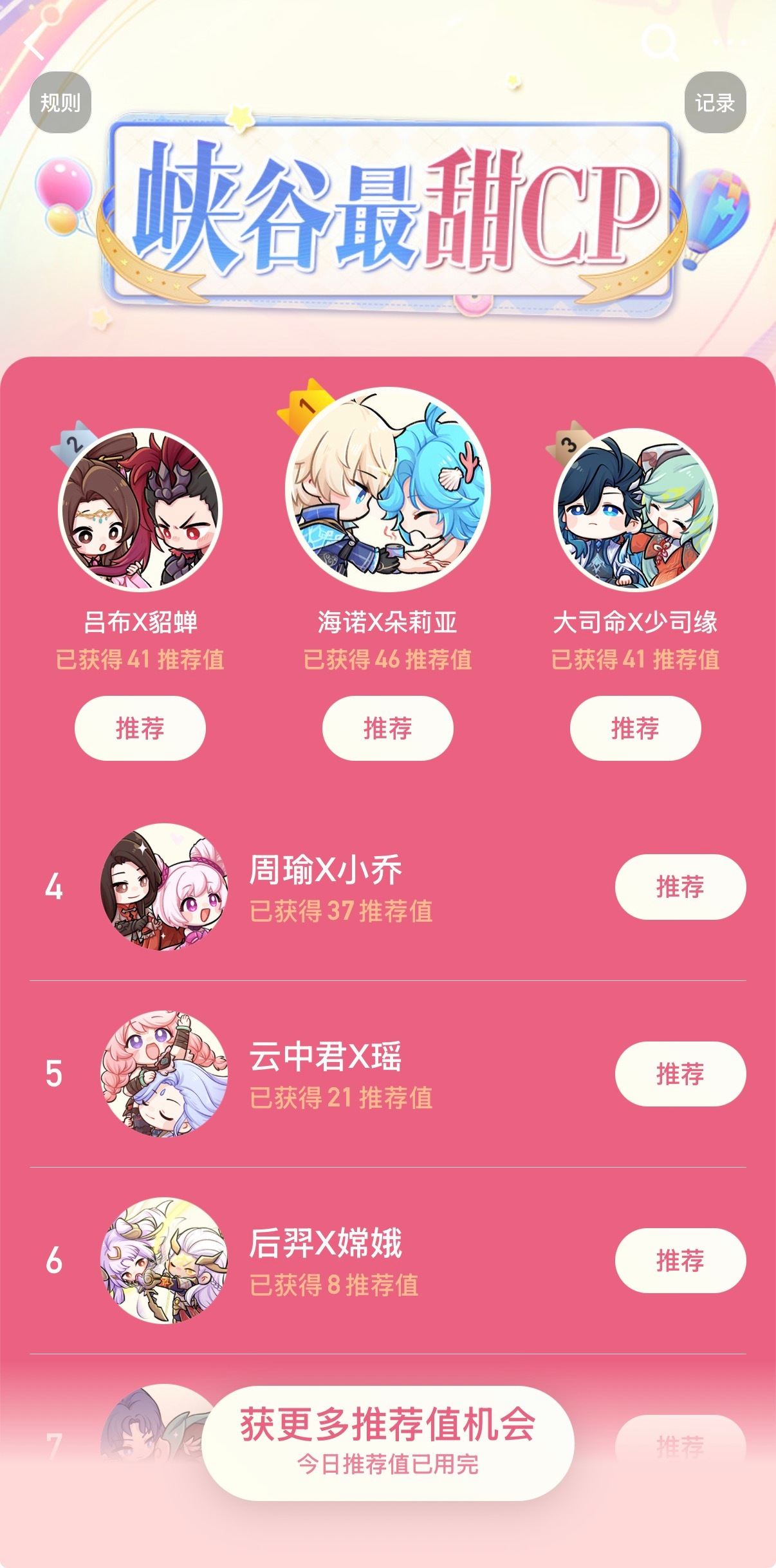 520票选cp来了可以集小卡，可以投你最磕的cp活动页指路：王者荣耀x微博520