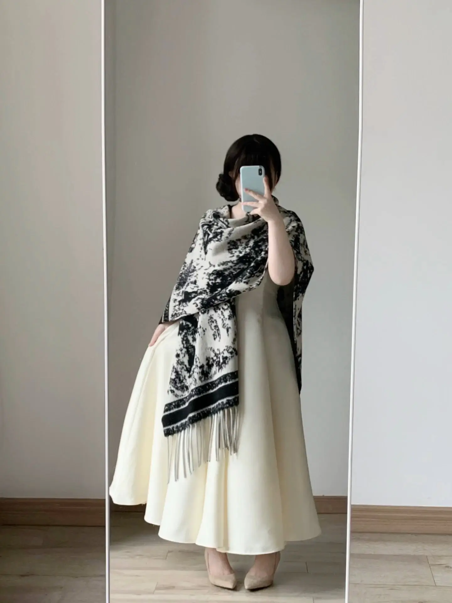 千金贵气感水墨画披肩～