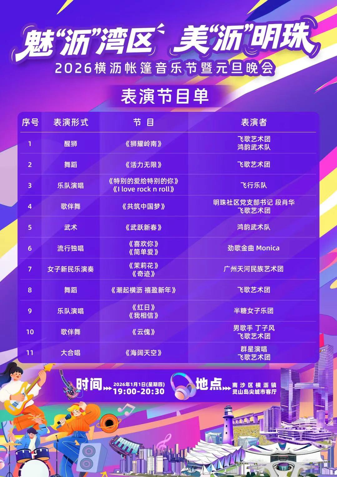 【第二届帐篷音乐节来了！】魅“沥”湾区·美“沥”明珠2026横沥帐篷音乐节暨元旦