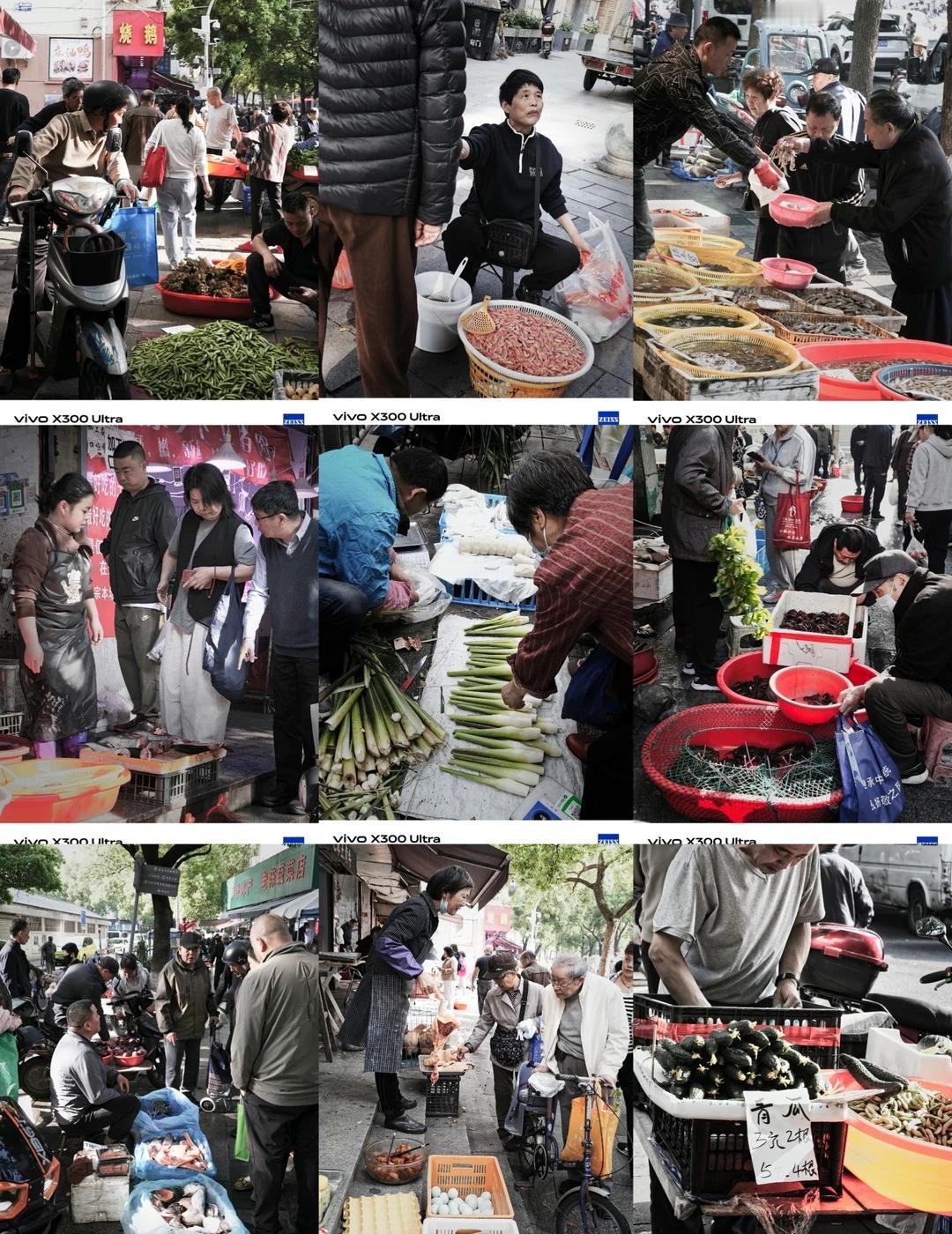 街拍宁波
咏归路菜市场，整条街挤挤攘攘，人声鼎沸，叫卖声、讨价还价声混在一起，满