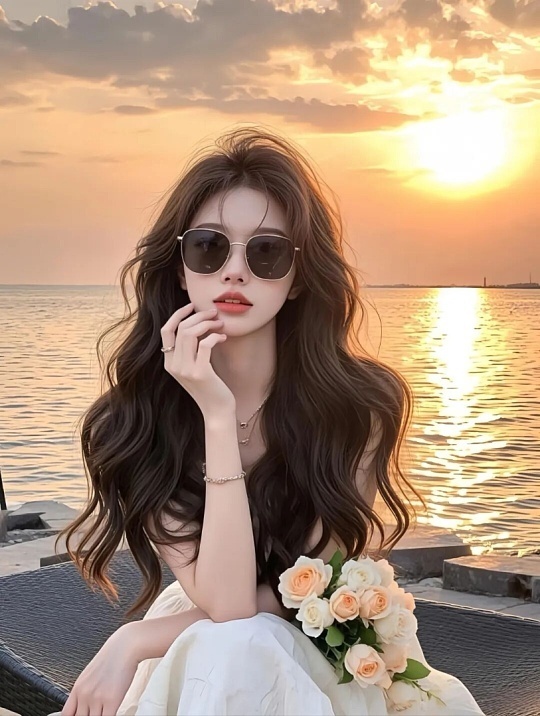 男友说大海还没你好看海边浪漫瞬间真的很戳人。放眼望去是一望无际的蓝海，风吹着浪花