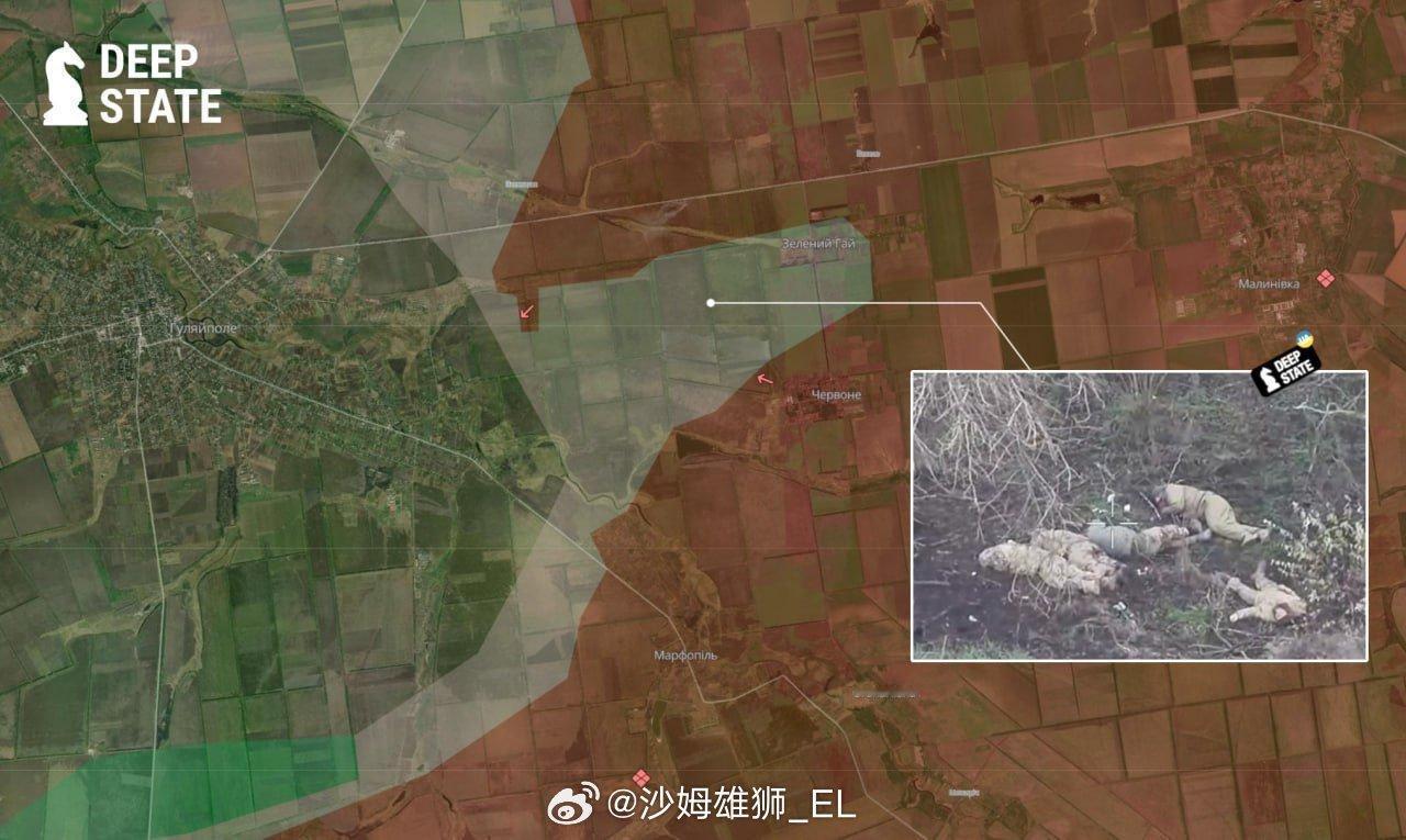 乌媒发布照片称，俄军在胡里艾博勒东郊处决了五名已投降的乌军士兵。莫不是还是原来乌