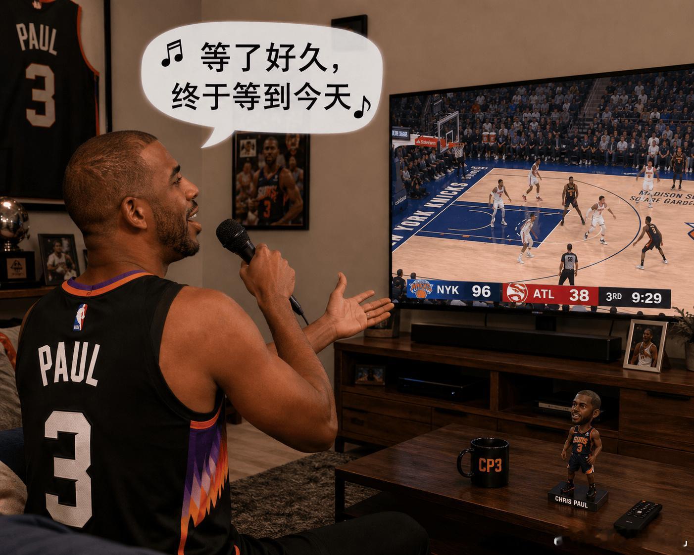 “保罗进入尼克斯老鹰直播间”实为2026年NBA季后赛首轮G6中尼克斯对阵老鹰时