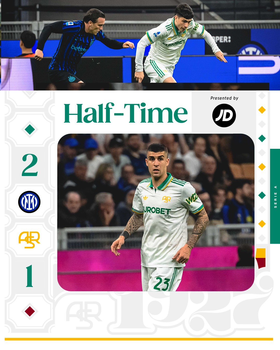 罗马最近这两个月的防守问题比进攻大多了，各种不专注看戏，丢失球权之后的退防也很慢