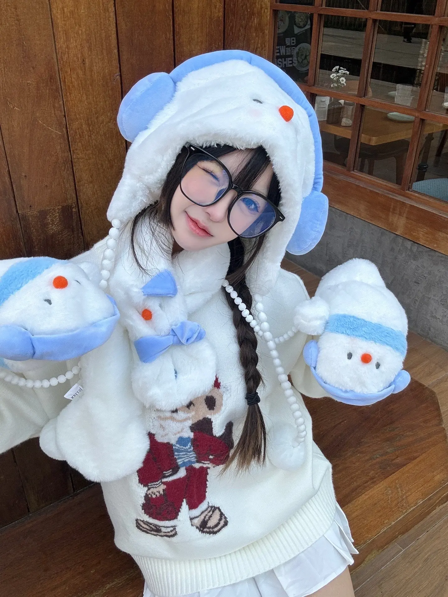 ☃️ ¸¸.•*¨*•一只小雪人饱饱