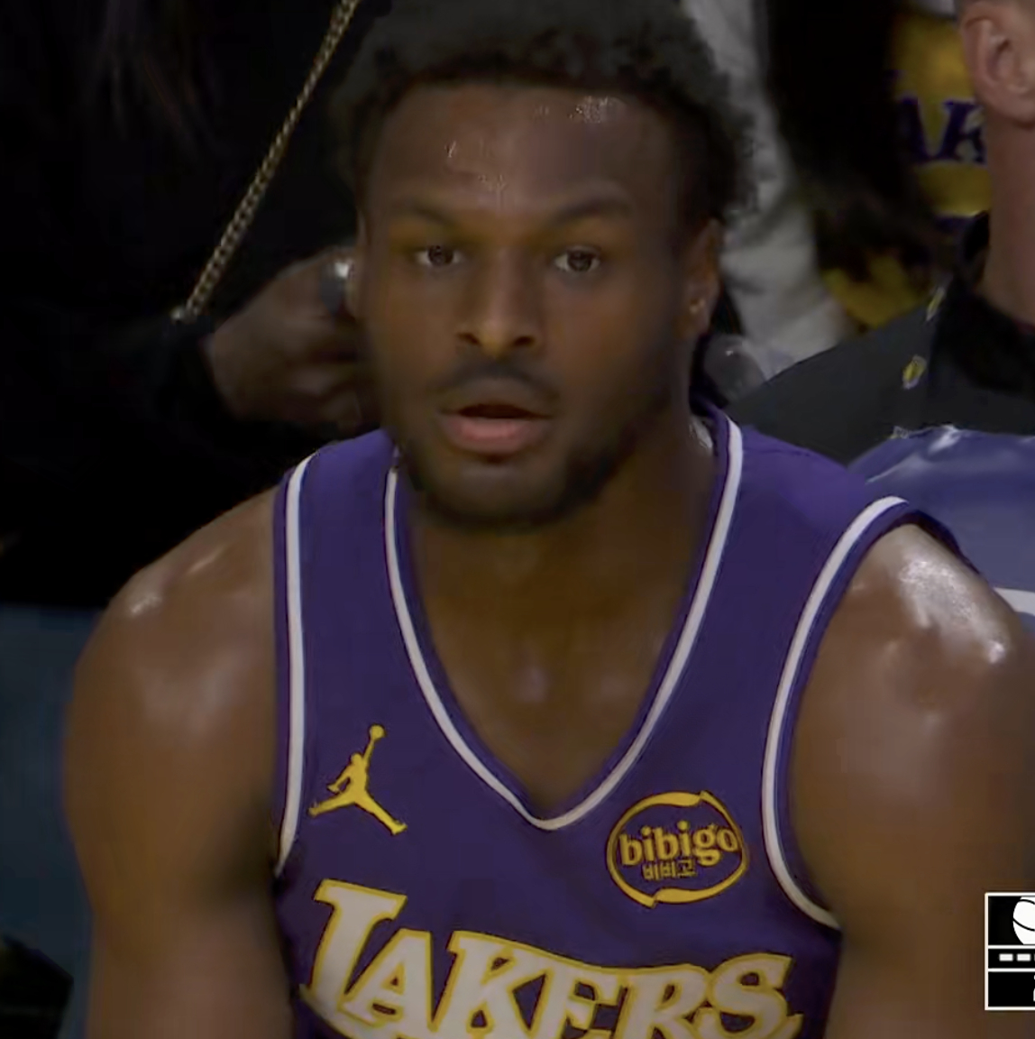 布朗尼三分投进，父子连线！！！篮网vs湖人