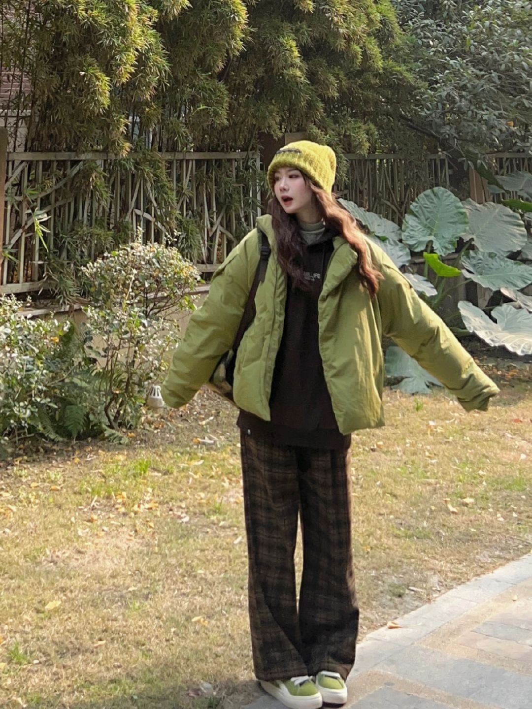 🥑冬季实用不露腿穿搭~绿➕棕真·秋冬王炸