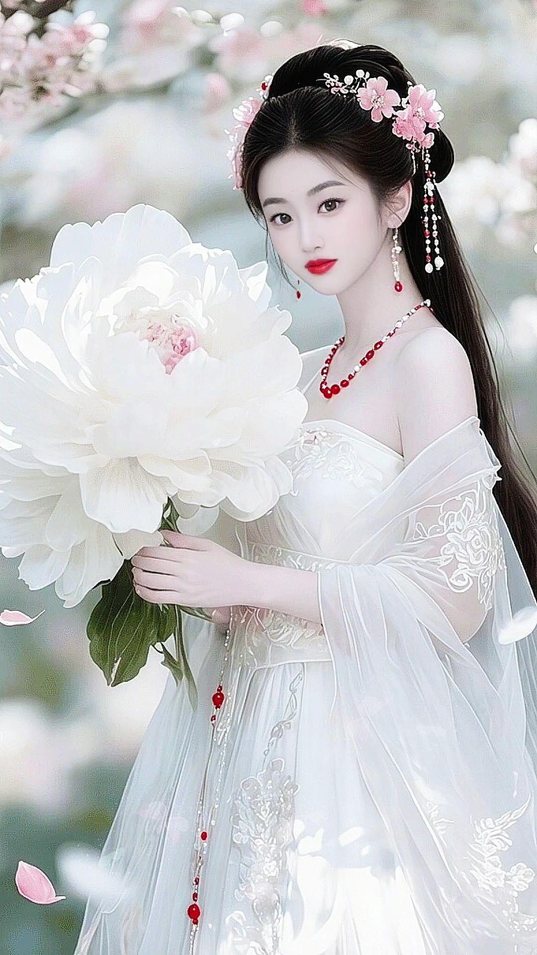 汉服与牡丹 春天与汉服有多适配 花神妆 国风古韵 汉服小姐姐