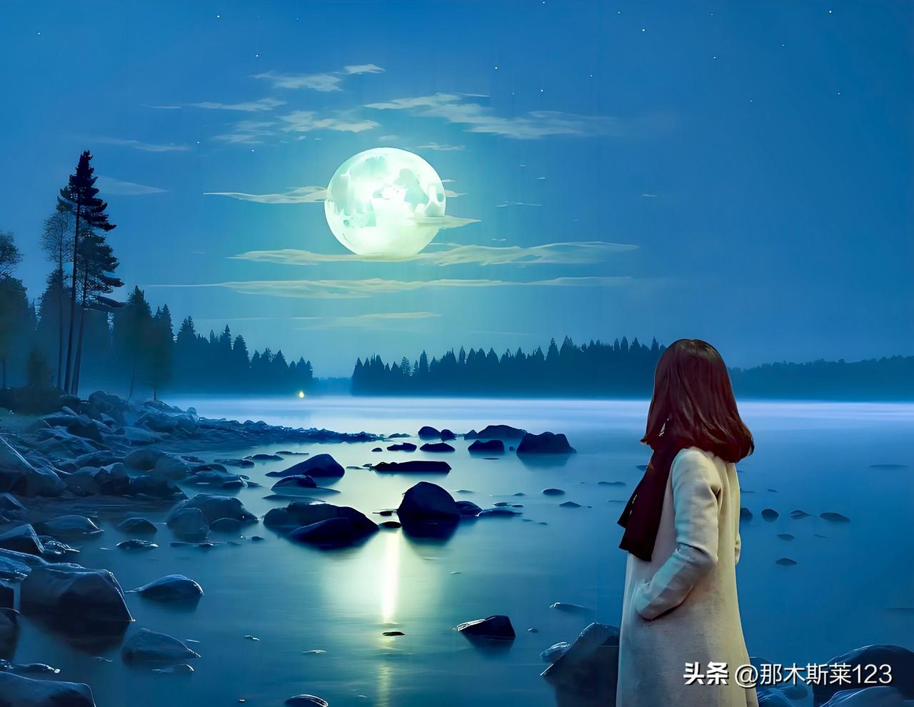 上联:江南塞北一轮月(头条)
下联:海角天涯两个人(原创)
(网图侵删)