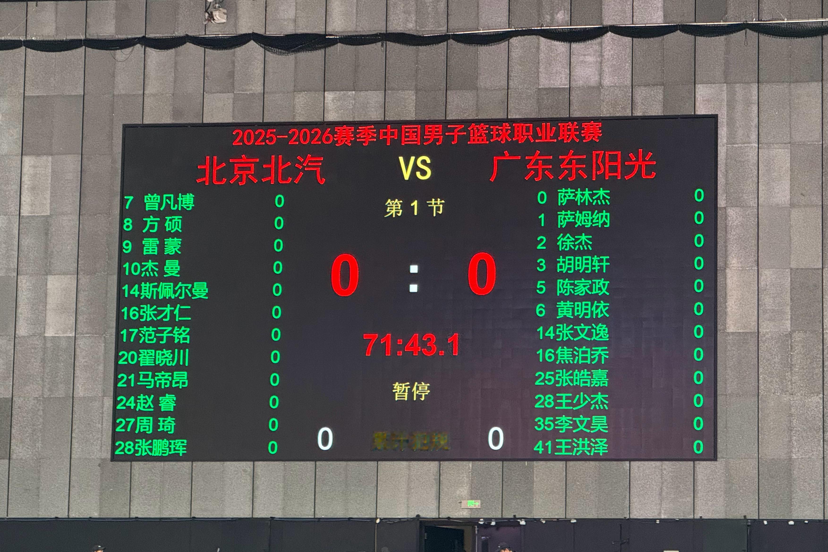 北京男篮vs广东男篮 双方大名单，陈盈骏继续缺席、广东双外援。 北京·首钢冰球馆