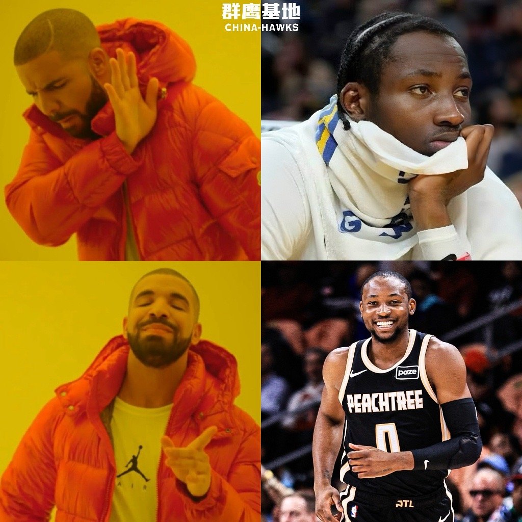 此前在勇士枯坐冷板凳、屡遭DNP的乔纳森·库明加，转投老鹰后场均21.1+7.7