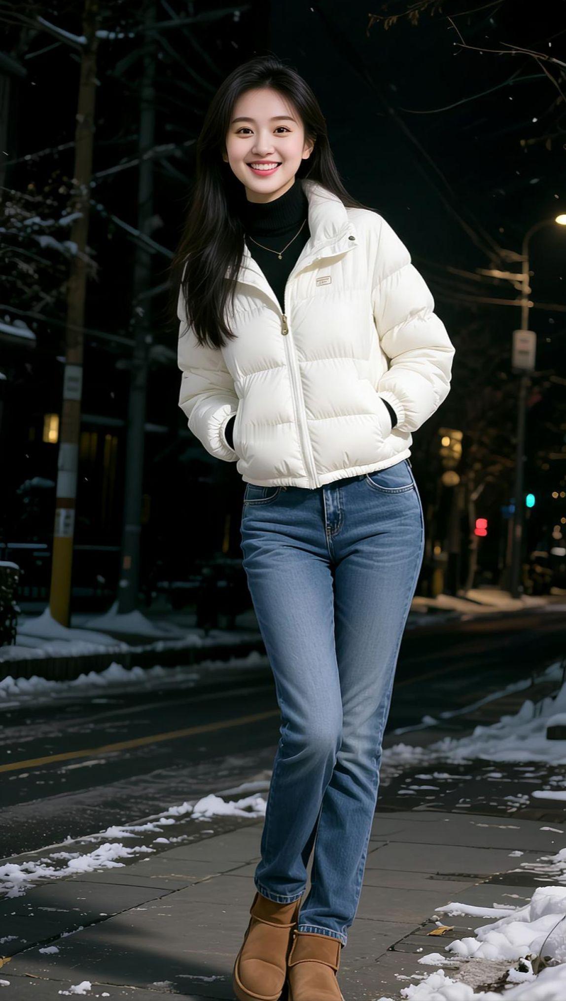 AI冬夜生活照 抖音ai创作