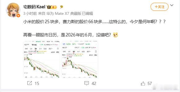 每当我觉得小米、赛力斯不能再跌的时候，他们就告诉我，你错了 