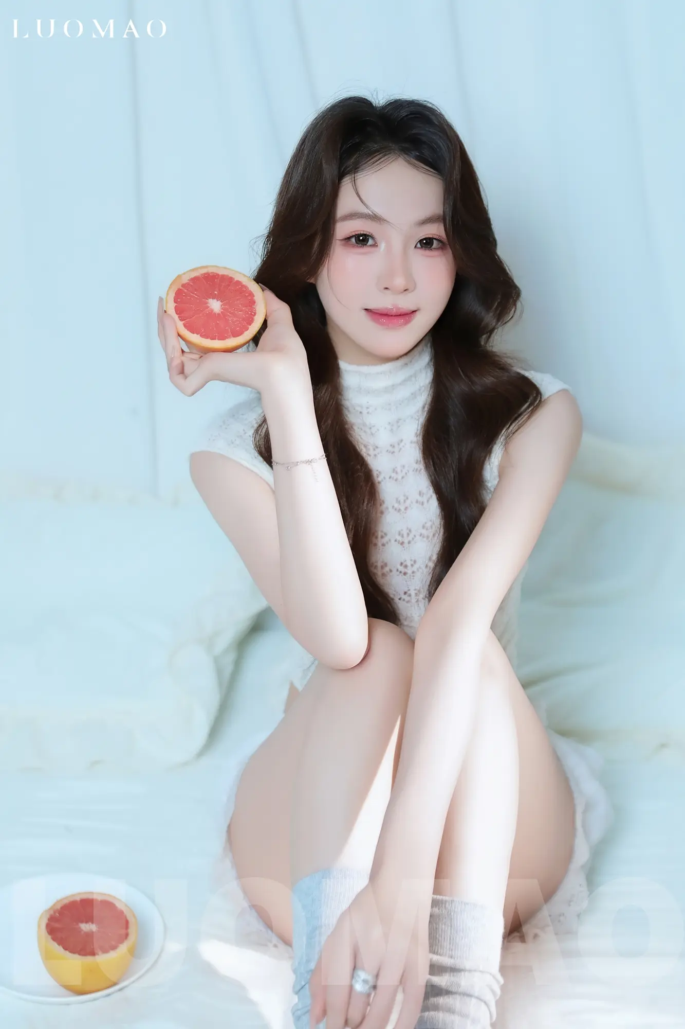 🍊韩系西柚写真·清透感少女写真get。当西柚汽水遇上春日氧气 清透果...