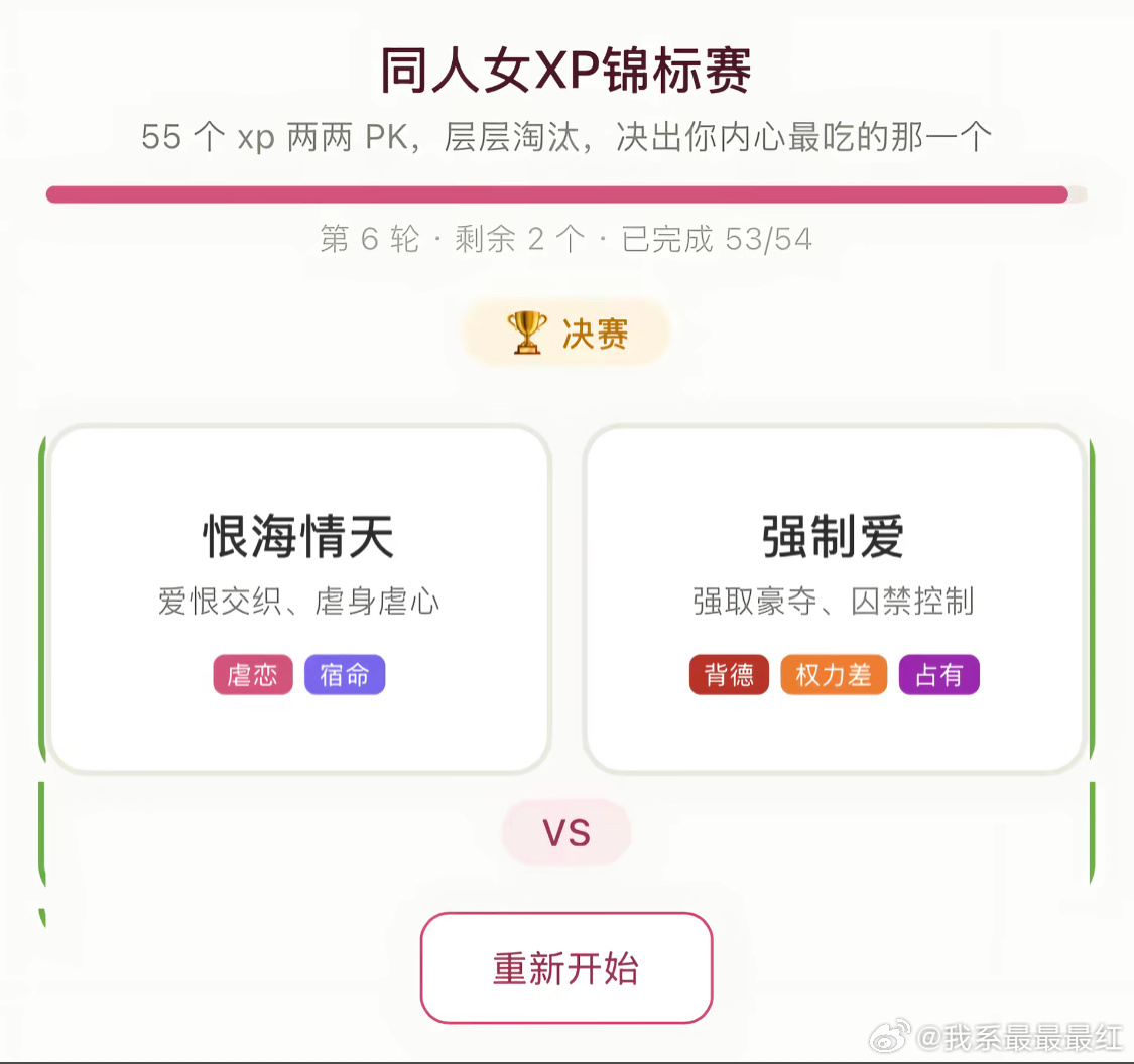 同人女们来选吧！你们喜欢那种风味 