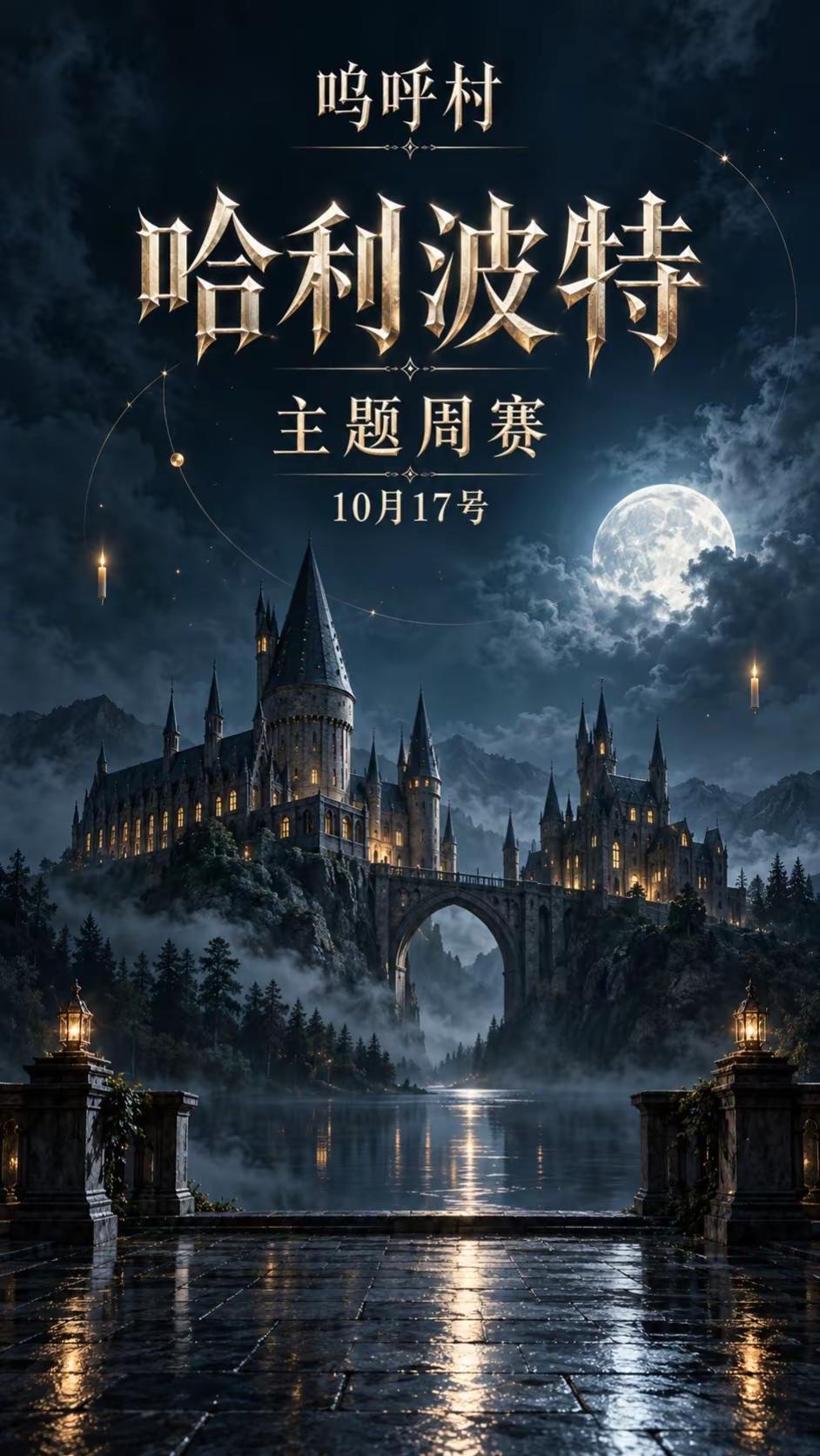 本周六哈利波特主题周赛，一同解锁神秘城堡🪄