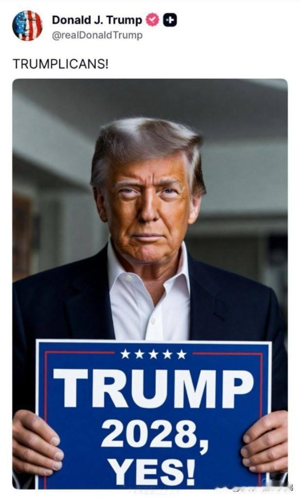 懂王继续炒作竞选第三个任期的话题。

民主党人暴躁高呼这绝对不行，因为这违反了美