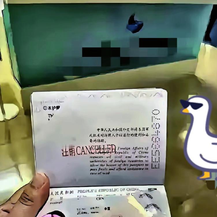 一个姑娘开开心心地获得了美国国籍，但是注销中国国籍那刻，看着自己的护照被剪了一角