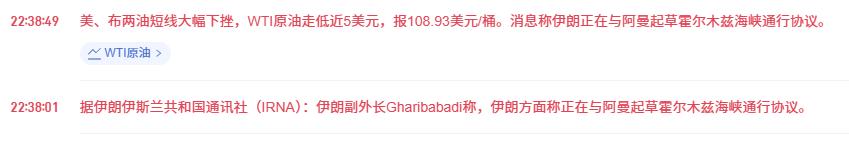 美股翻红的原因找到了，原因有二。

第一个原因是油价大跳水：美、布两油短线大幅下