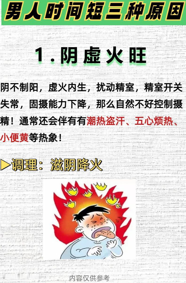 男人释放快，太过敏感，基本因为这几点，对症调理，时间自然延长！
#健康科普##男