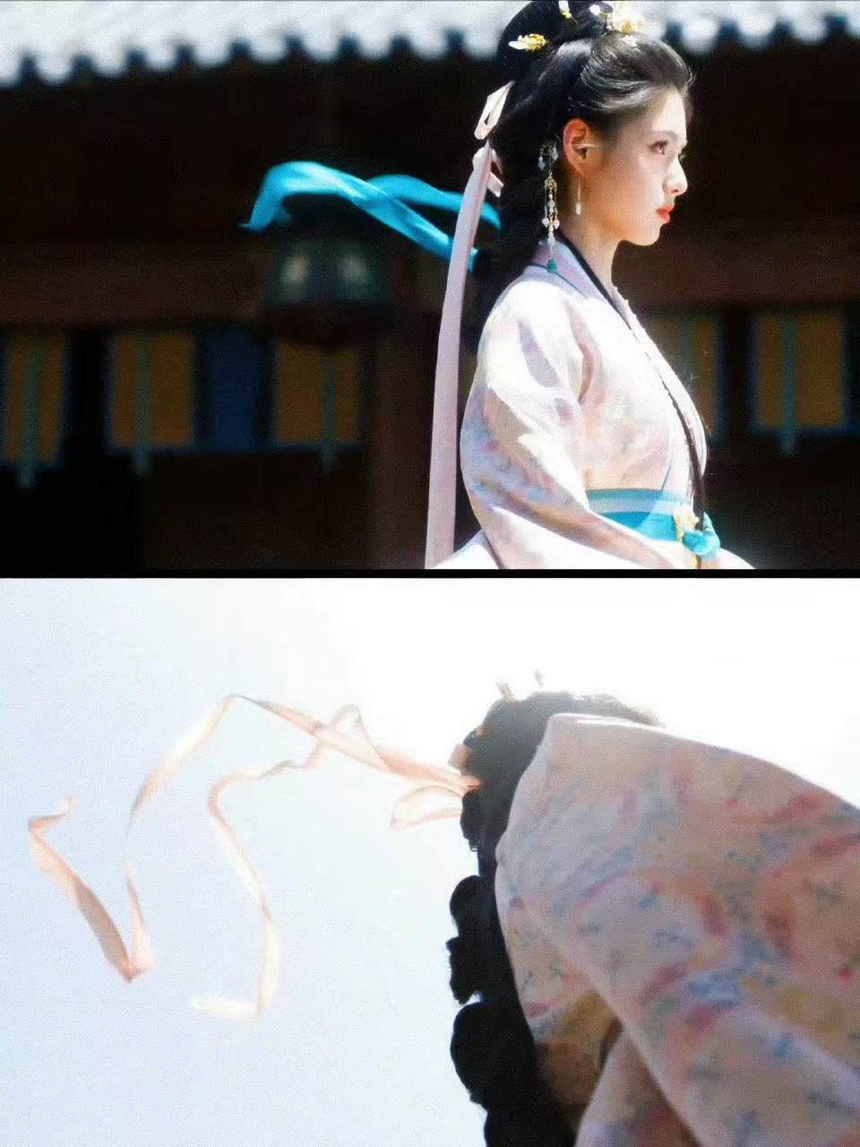 艾米这发带神来之笔神级氛围感镜头永留存！风拂青丝、带随心动，光影温柔缱绻，艾米完