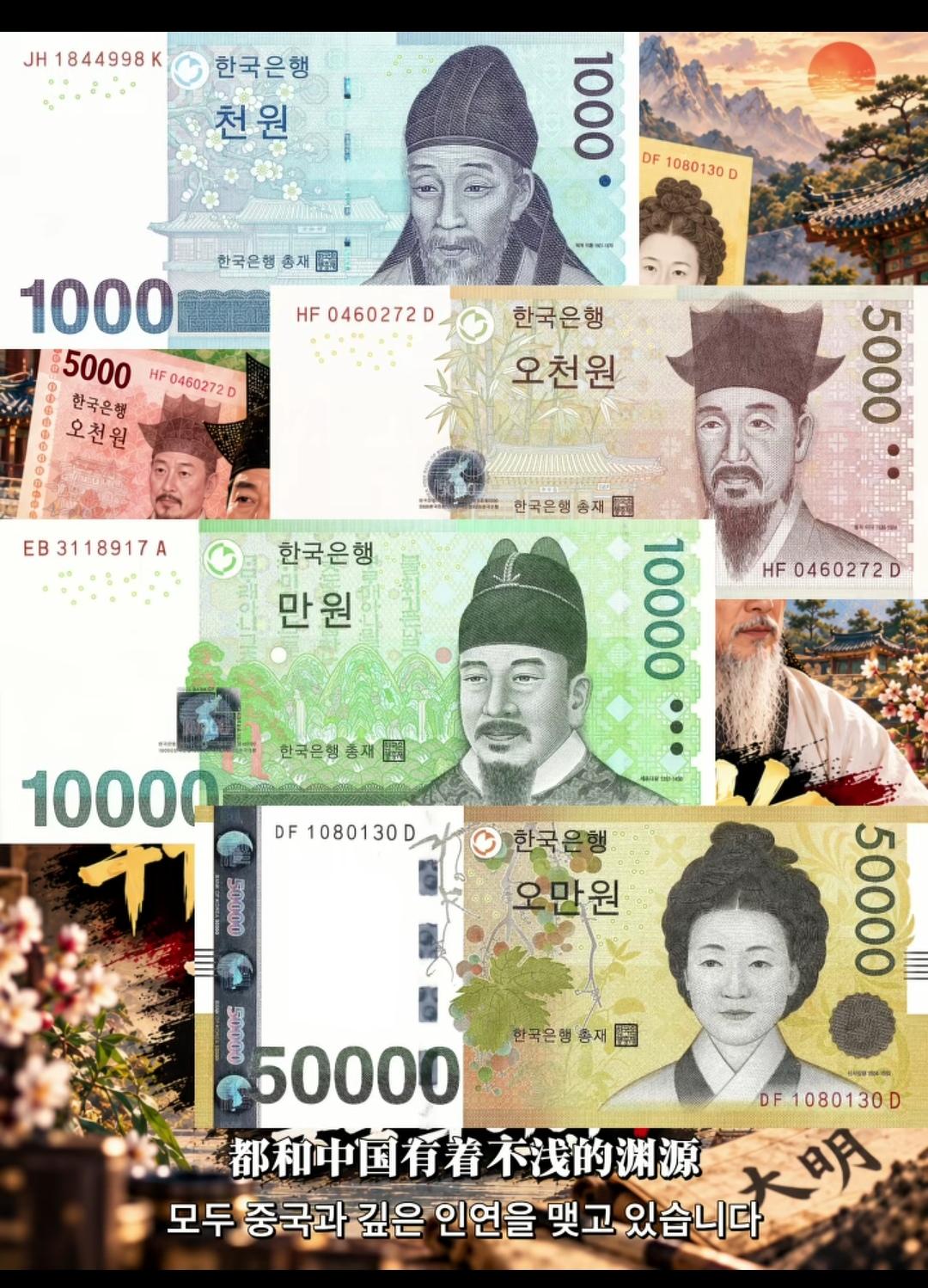 韩元上的四大宗师级人物，其实都是最忠实的汉粉！
1.李滉（1000韩元，李退溪）