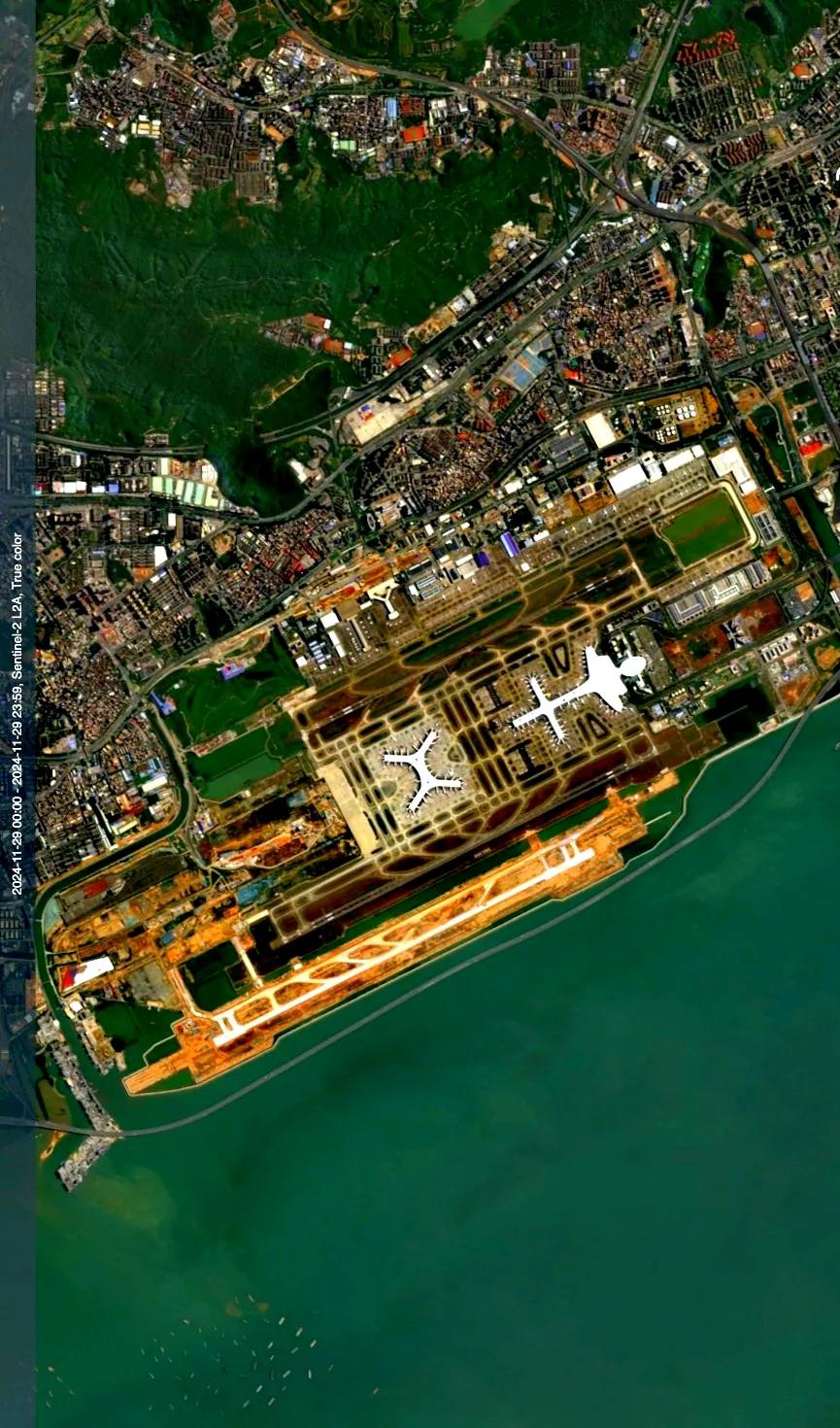 深圳市宝安机场最卫星图（11.28）