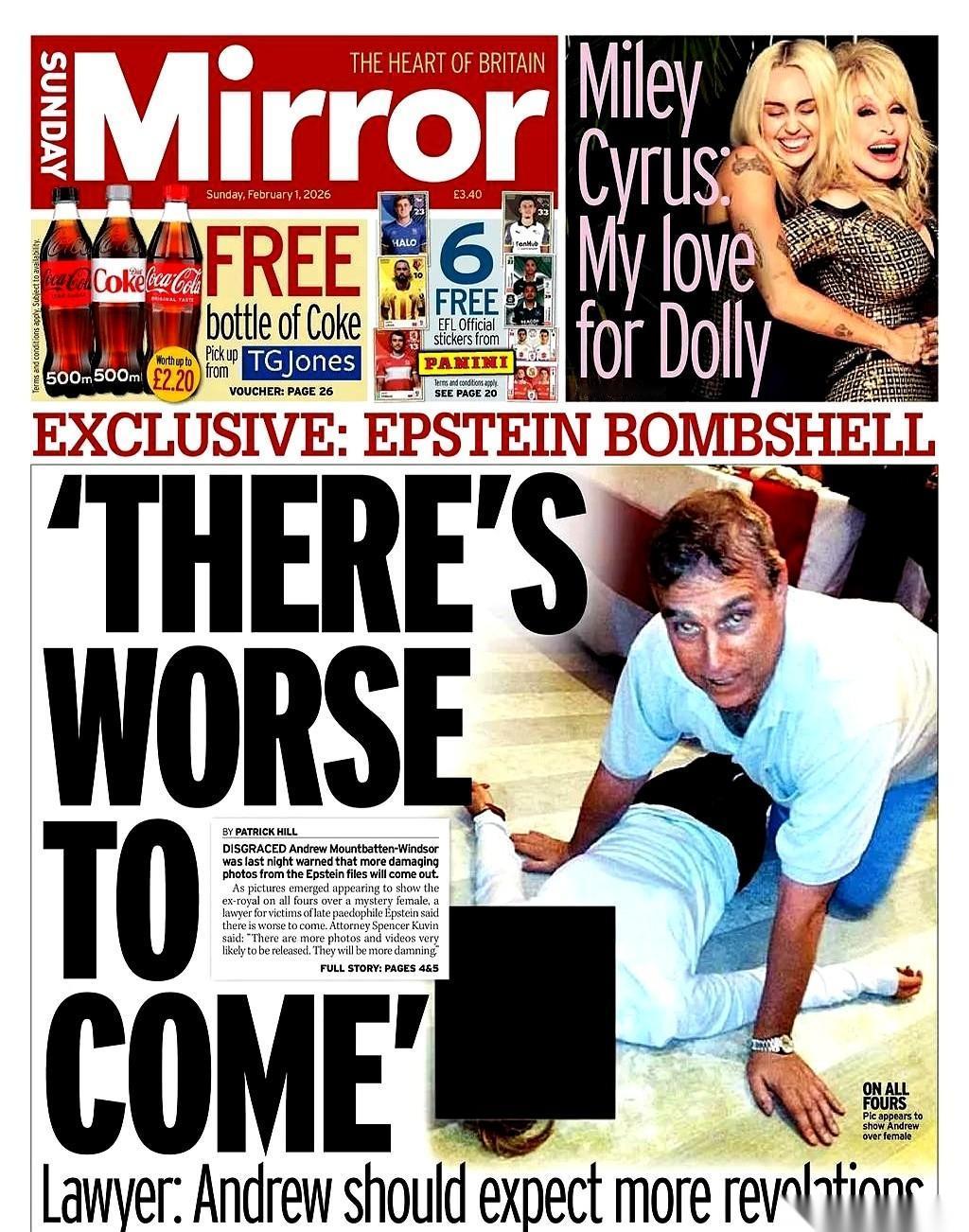 安德鲁王子那边，一个周六的晚上，突然接到一个信儿。
信儿里就一句话：爱泼斯坦档案