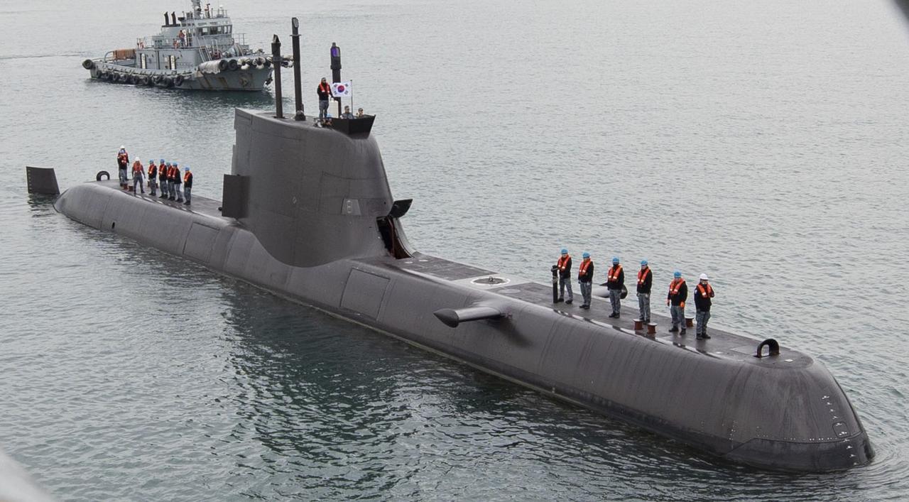 据报道，韩国海军所属“孙元一”级潜艇ROKS第七艘“洪范岛”（Hong Beom