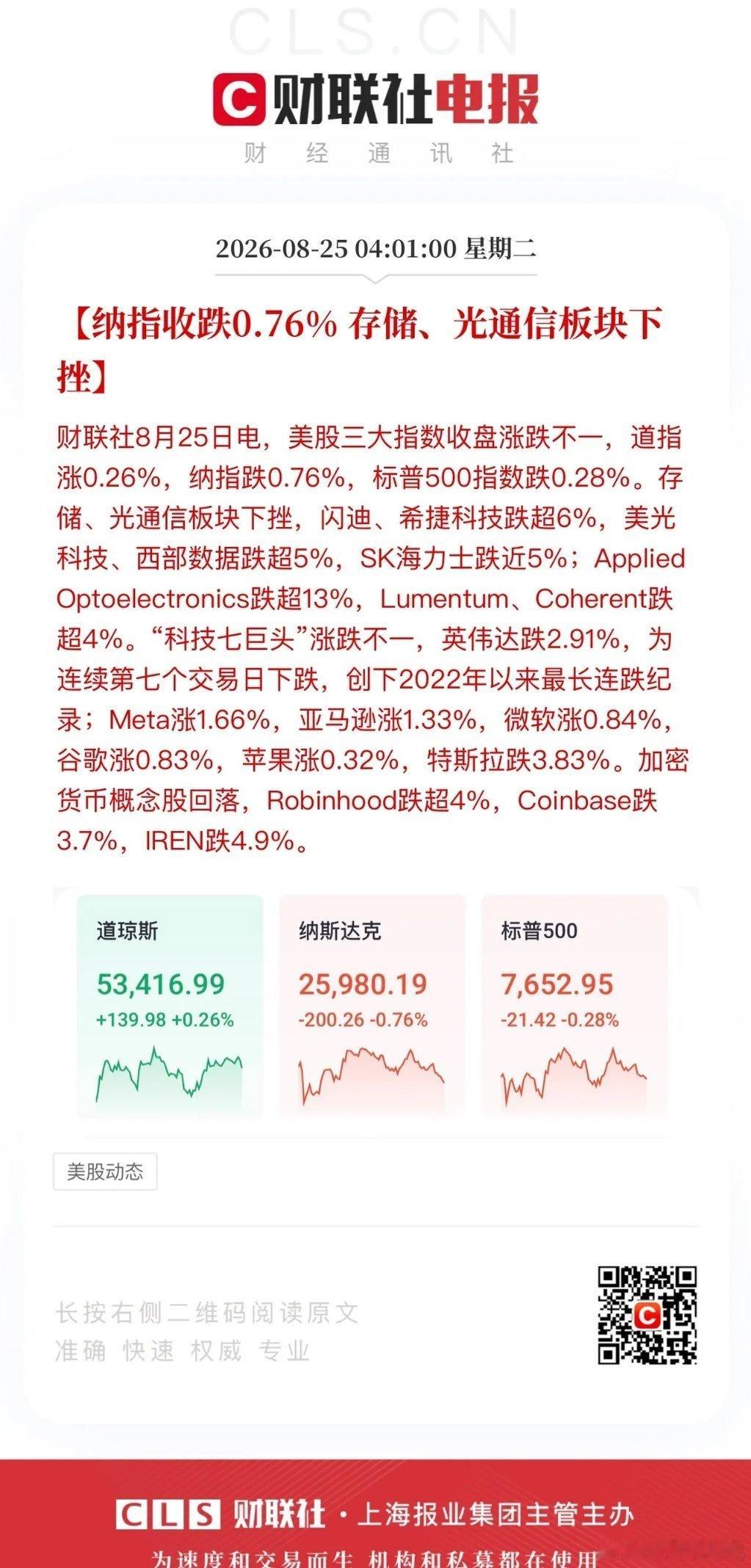 美国财政部再次出手救债市，科技中登存储芯片和光通信收回一半跌幅；道琼斯大消费、医