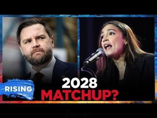 民调显示AOC和万斯在假设2028年总统大选时势均力敌 这篇MSN报道引用的是一