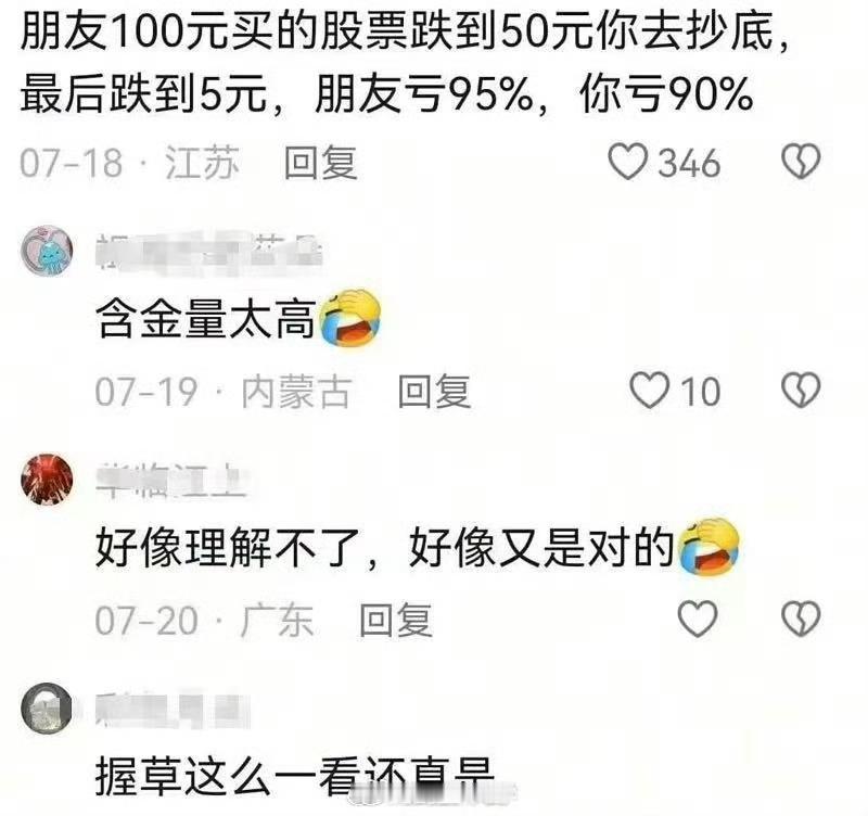 a股 抄底乐观版：如图。如果涨上去75元，抄底的赚个50%，朋友的还亏25%，这