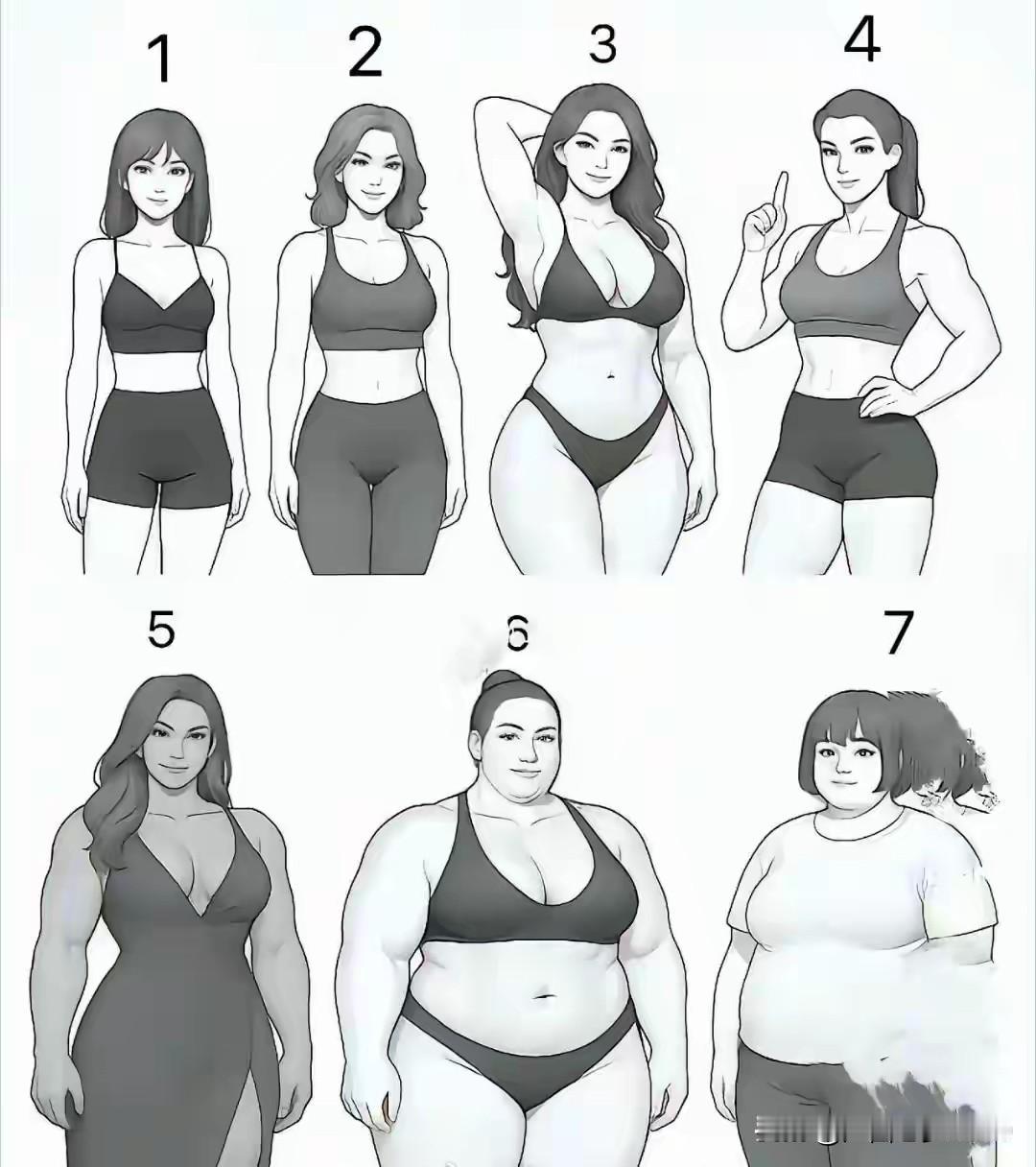 作为一个男人如果非要让我选一个喜欢的，我选3号，不知道你会选几号？