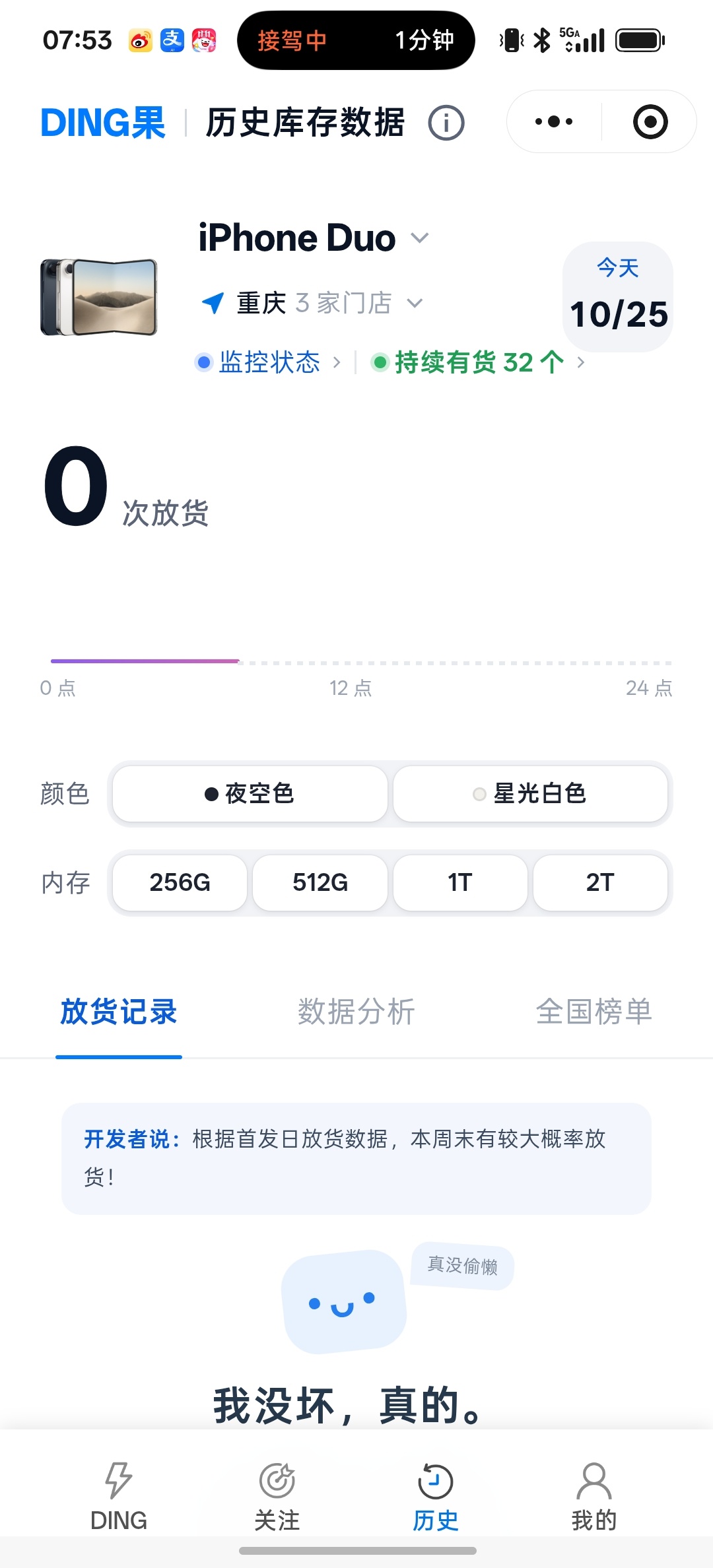 今天早晨年年焕新一台都没放货。[允悲] 这也太…今年又翻车了。 ​​​