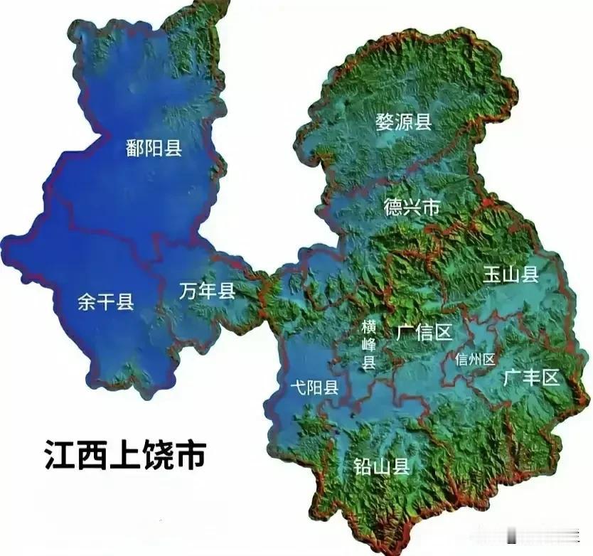 上饶形似哑铃，但它的地理位置真不错，旅游收入却不输几大省会城市，去年游客接待量居
