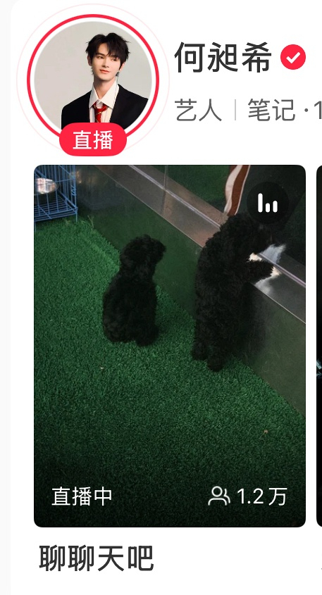 一直在老朝这边看直播的 看厂西说才知道 他把封面设置成了小黑狗 所以红薯一直提示
