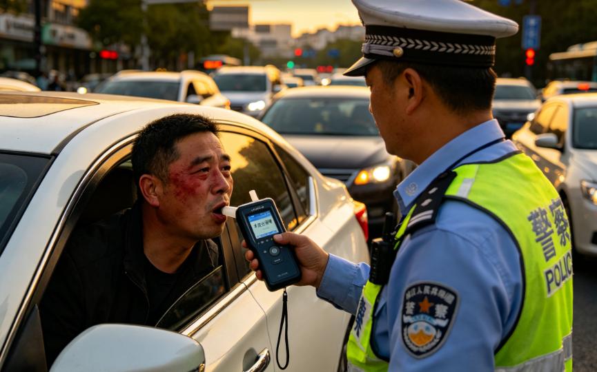 万万没想到，一句提醒救了一命。近日，浙江温州，一位车主开车被交警拦下，脸太红状态