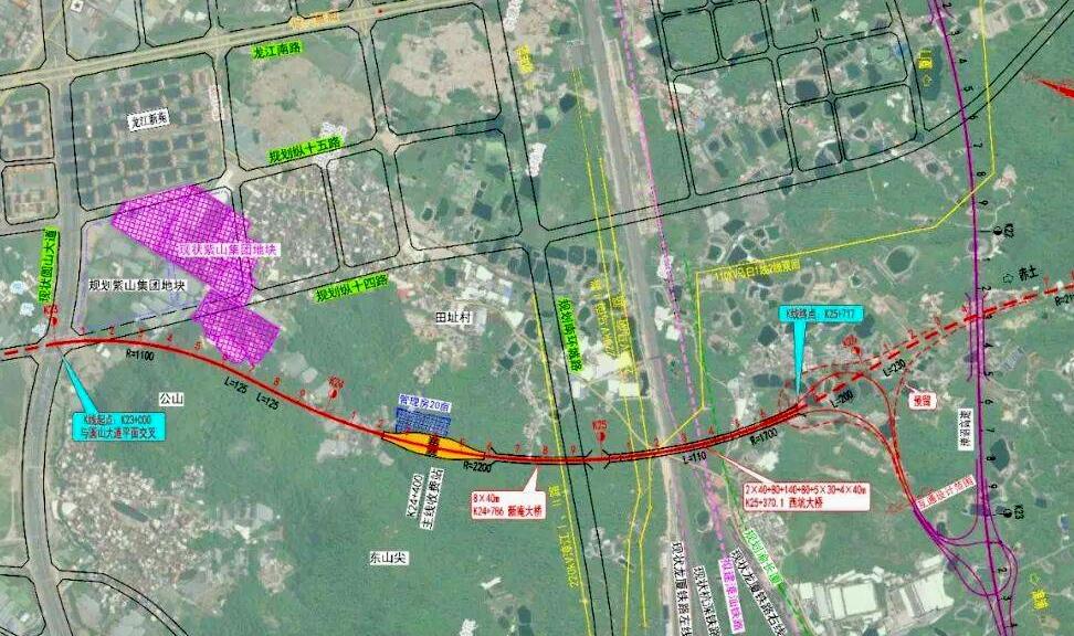 【永安至漳浦高速公路漳州高新区颜厝涉铁段新建工程】正在开展前期招标工作。全长约3