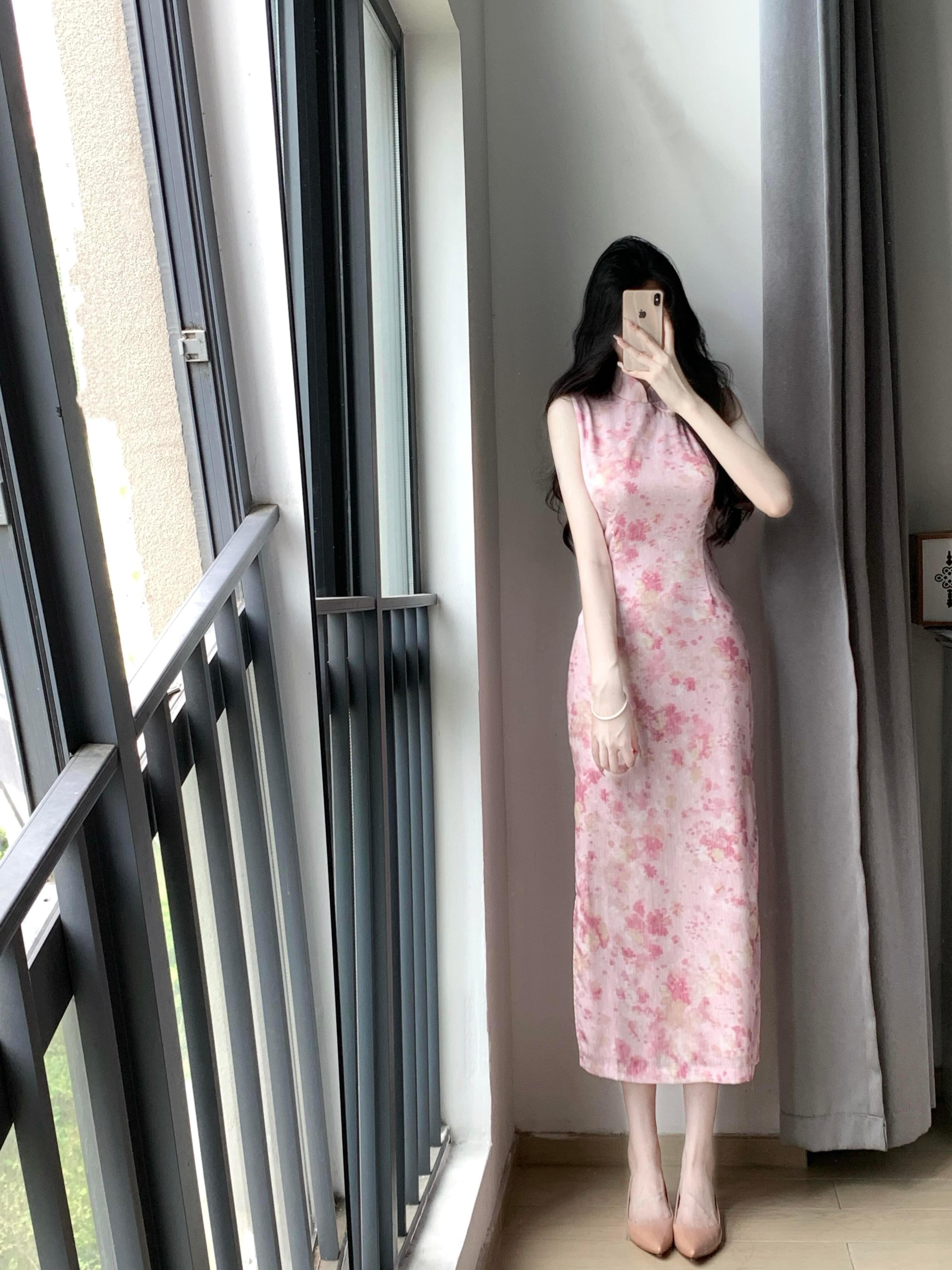 像花一样娇艳的旗袍新中式ootd 