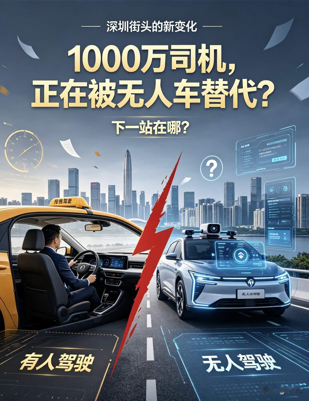 深圳已开放1273辆无人车运营，1000万司机即将迎来优化，或者说即将毕业，遥遥