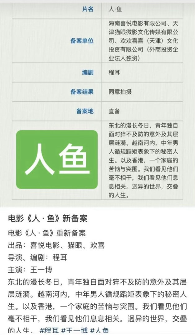 啊啊啊啊王一博电影人鱼新备案❗❗❗ 